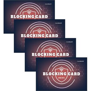 Blocking Cards Four (4) Pack RFID And NFC- Advanced Protection with RFID Blocking Card, NFC Blocking Card - Essential RFID Blocking Solution for Secure Transactions