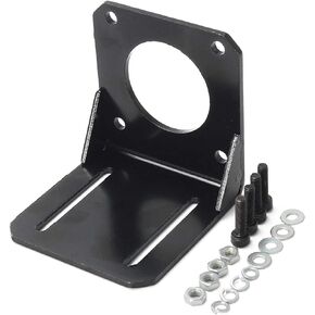 CNCTOPBAOS 1Pcs Nema23 Stepper Motor Bracket Mount Steel Mounting Support Base Clamp 57 Stepping Motor Holder with Screws for nema 23 CNC Parts CNC Router Milling Engraving Machine Fixed seat