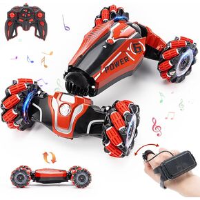 1:12 Remote-Controlled Stunt Vehicle, 2.4G Four-Wheel Drive Watch Controlled Remote-Controlled Vehicle, bidirectional Drifting Off-Road Vehicle, boy Music Gift，6-12 rc Truck