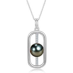 Gifts for Women Wife-Tahitian Black Pearl-Necklace-Gift for Wife Wedding Birthday Anniversary Jewelry-Mom Girlfriend Her Mothers Day Gifts for Mom Women Valentines Day Christmas Day Gifts