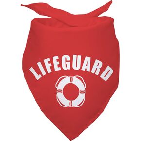 Lifeguard Dog Bandana Funny Cute Pet Dog Cat Bandana Red Dog Bandana Photo Prop Pet Scarf Decorations Accessories for Dog Lovers Owner Gift