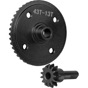 RC Diff Bevel Gear 43T & Pinion Gear 13T Upgrades Part for Arrm a 1/7 Infraction 6S,Infraction 6S V2,Limitless, 1/8 Typhon 6S, 1/10 Senton 6S,Harden Steel #45 Main Gear 43T & Pinion 13T
