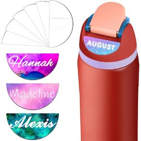 AIERSA 6Pcs Sublimation Name Plates Blanks for Owala,Water Bottle Accessories for Owala 24/32/40 oz,Personalized Name Tag Sublimation Water Bottle Lid