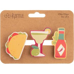 Karma Gifts Shaped Magnetic Chip Clips, Taco