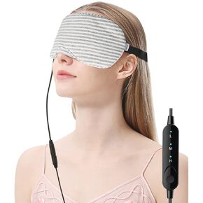 Heated Eye Mask, 100% Cotton USB Warm Eye Compress for Dry Eyes, Styes,MGD,Blepharitis, Chalazion (GW460)