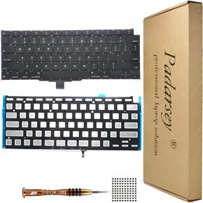 Replacement Backlight Backlit Keyboard Compatible with MacBook Air Retina 13" M1 A2337 Late 2020 Year US Layout+Keyboard Screws+Screwdriver