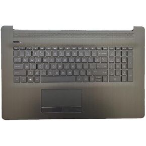 Replacement Laptop Upper Case Palmrest Backlit Keyboard Non-PTP Touchpad Assembly Part for HP 17 by/CA L22749-001 Gray