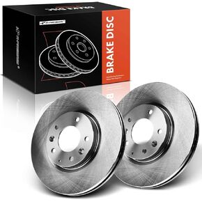 A-Premium 11.65 inch (296mm) Front Vented Disc Brake Rotors Compatible with Select Mazda Models - CX-7 2007 2008 2009 2010 2011 2012, 2-PC Set
