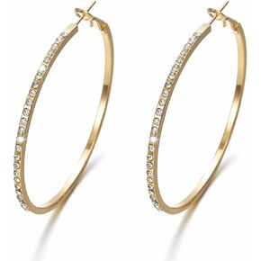Fashion Statement Vintage Dangle Earrings Gold Hoop Earrings Crystal Beaded Teardrop Chandelier Dangle Earrings for Women Girls