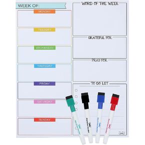 Mr. Pen- Magnetic Dry Erase Weekly Calendar for Fridge, 14.7 x 11.8", Weekly Dry Erase Board, Weekly Whiteboard, Magnetic Weekly Calendar for Fridge, Weekly Planner White Board.