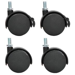 VIZ-PRO Mobile Whiteboard Caster Wheels, Black, Set of 4