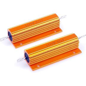 LM YN 100 Watt 3 Ohm 5% Wirewound Resistor Electronic Aluminium Shell Resistors Gold (Pack of 2)