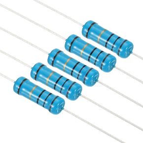 PATIKIL 105pcs Metal Film Resistor Assortment Kit 10 Ohm - 91 Ohm, 21 Values 3W 1% Tolerance for DIY Projects Experiments