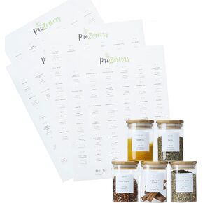160 Minimalist Spice Jar Labels 133 PRE-Printed Spice Labels 11 DIY White Blank Labels 16 Best by Date Spice Label Waterproof Matte Finish