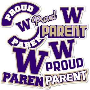 Desert Cactus University of Washington Sticker Huskies U of W Sticker Vinyl Decal Laptop Water Bottle Car Scrapbook (Proud Parent Sheet)