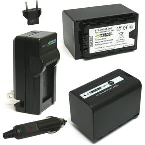 Wasabi Power 5800mAh Battery (2-Pack) and Charger for Panasonic VW-VBD58, AG-VBR89G and Panasonic AG-3DA1, AG-AC8, AG-DVX200, AG-HPX255, AG-HVX201, AJ-PCS060, AJ-PX298, HC-MDH2, HC-X1000, HDC-Z10000