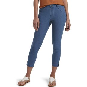 HUE Damen Knöchel Schlitz Wesentliche Denim Capri | Modische abgeschnitten Legging