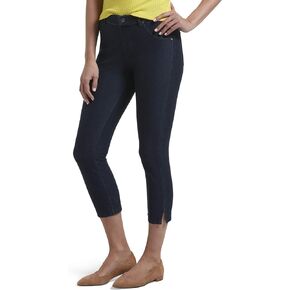 HUE Damen Knöchel Schlitz Wesentliche Denim Capri | Modische abgeschnitten Legging