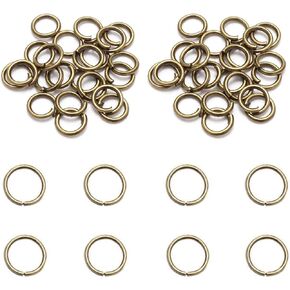 Open Jump Rings, 12 mm Small Metal Split Rings for Necklace Bracelet Jewellery Making DIY, Silver