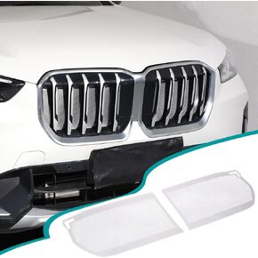 Stainless Car Front bumper Grille proof net Compatible with BMW X1 U11 2023 2024 Front Insect Net Car Screenning Grill Mesh Protection Cover Accessories (Black)