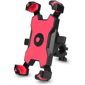 حامل هاتف للدراجة النارية، مقود دراجة نارية، مشبك تثبيت على الهاتف بيد واحدة، ATV Scooter، مشبك هاتف لهاتف iPhone 12/11 Pro Max/X/XS، Galaxy S10 و4.7 بوصة - 6.8 بوصة
