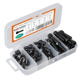 M6 x 8mm 12mm 16mm 20mm 25mm Hex Socket Head Cap Screws Bolts, 12.9 Grade Alloy Steel, Black Oxide Finish, Fully Threaded, Metric Allen Hex Drive, Assortment Kit 50PCS
