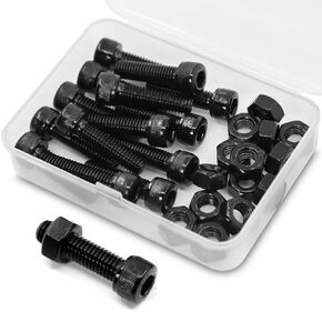 (40 Sets) M5 x 30mm Bolts and Nuts Set Socket Head Cap Screws 12.9 Grade Alloy Steel Black Full Thread