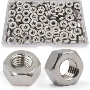 6#32 Hex Nuts,220 Pack 304 (A2-70) Stainless Steel Hardware Nuts,Standard Inch Coarse Thread Nuts for Bolts