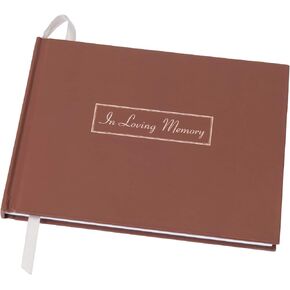 Global Printed Products Funeral Guest Book, 9"x7", Black