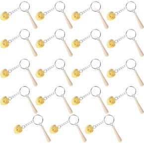 Baseball Softball Sports DIY Keychain : 15pcs softball team giftkeychain Kit with Mini Baseball Softball