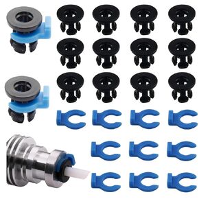 30Pcs Bowden Tube Coupling Collet Clamp Clip Bowden Collet and Clip Set, 3D Printer Part Accessory 1.75mm Filament Printer Parts, Collet Clips for Bowden Tube.