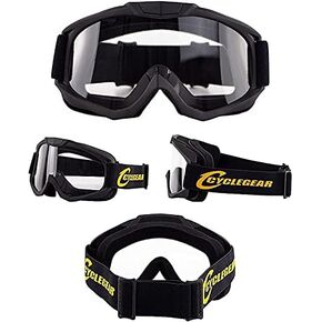 DPLUS Motorcycle Goggles, Dirt Bike ATV Goggles Anti-UV Riding, Military Goggles for Men Women Kids Youth Adult