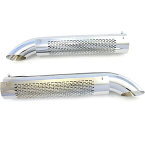 Patriot Exhaust H3824 Side Tube Turnout Muffler with Chrome Shield