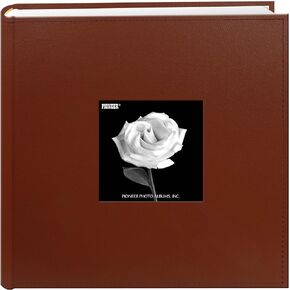 Pioneer Photo Albums 200-Pocket Sewn Leatherette Frame Cover Photo Album, 4 by 6-Inch, Brown