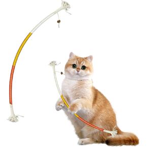 Silvervine Sticks for Cats, Cat Toy Bite Rope, Catnip Cat Chew Stick for Indoor Cats Toys Teeth Cleaning, Catnip Toys, Cat Toys with Catnip, Interactive Cat Nip Cat Toys for Cats, Orange