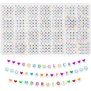 MDDRUIQI 1400 PCS Letter Beads Bracelet Making Kit - 28 Styles Friendship Bracelets - School Supplies for Kids,Preppy Clay Alphabet Beads for Jewelry Making for Teen Girl Gifts Ages 6-12[Taylor Merch]