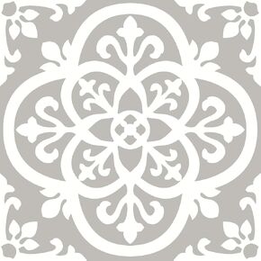 FloorPops FP2475 Gothic Peel & Stick Floor Tiles, Black