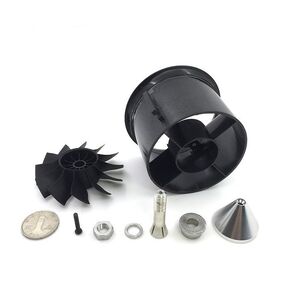 Unifizz Brushless Motor Model 12 Blades Air Duct Fan 70mm Paired with QF2822/2827 Aircraft External Rotating Motor Fixed Wing EDF Replacing