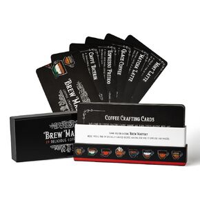 Home Barista Masterclass: Ultimate 39-Coffee Recipe Cards - Step-by-Step Home Brewing Guide with Pro Tips & Techniques, Durable & Compact for Coffee Lovers & Aspiring Baristas
