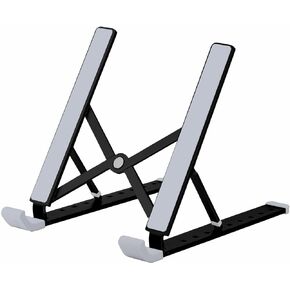 Lightweight Desktop Adjustable Laptop Stand,Portable Aluminum Laptop Holder,Foldable Tablet Stand,Compatible with MacBook Air Pro,HP,Lenovo,Dell,for 9.5"-15.6" Laptops,Black