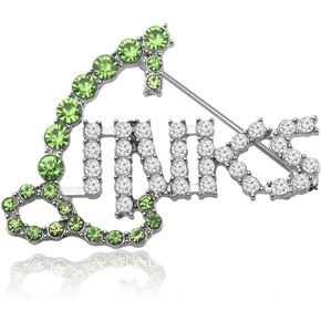 CENWA Sorority Brooch Gift Green and White Sorority Brooch Pin Greek Sorority Jewelry Graduation Gift for Her