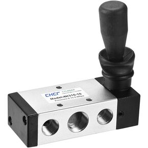 uxcell 2 Position 5 Way 3/8 inches PT,Manual Hand Pull Solenoid Valve,Pneumatic Air Hand Lever Operated Valve