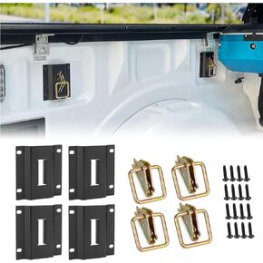 Truck Bed Tie Down Anchors with Anti-Theft Lock Compatible with 2015-2021 2022 F150 F250 F350 Truck Bed Accessories E-Track Tie-Down System