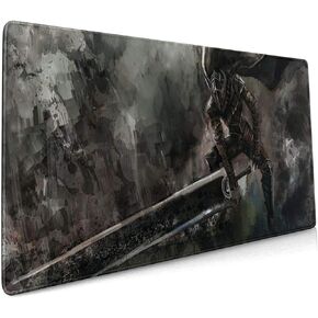 Berserk-Guts Anime Mouse Pad 15.7 X 35.4 Inch (40 X 90 cm) Soft Gaming Mouse Mat Ultra Thick 3mm Extended Large Pattern_1 One Size