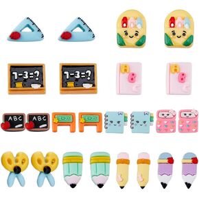 56Pcs 14 Styles Resin Marine Animals Charms Flat Back Decoration Opaque Resin Colorful Ocean Theme Rubber Bead for Scrapbooking Craft Phone Case Making DIY Crafting