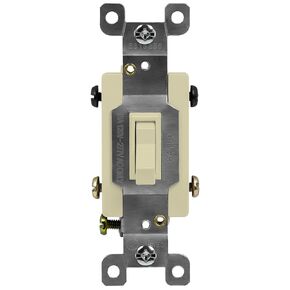 ENERLITES 4-Way Toggle Light Switch with Wall Plate, Four Way, Side Wiring, Copper Wire Only, Grounding Screw, Residential Grade, 15A 125VAC 60Hz,UL Listed, 84150-WWP, White