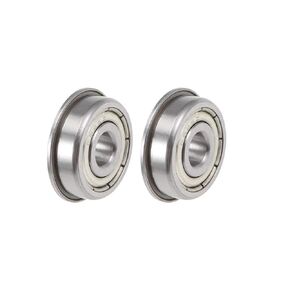 uxcell F6803ZZ Flanged Ball Bearing 17x26x5mm Shielded Chrome Steel Flange Rip Bearings 2pcs