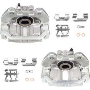 Autoround 18B4726 18B4727 Rear Disc Brake Caliper Assembly with Bracket fit for Chevy Tahoe/Silverado 1500, GMC Yukon/Sierra 1500, Cadillac Escalade/Deville, Both Driver Passenger Side