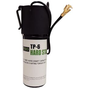 TradePro TP-6 Solid State Relay/Hard Start Capacitor; 130-156 Mdf; 90-277Vac; 50/60 Hz; Single; For Use with Hard Starting Compressors