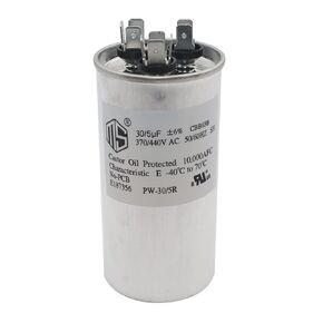 METER STAR 45+5 MFD 45/5 uf 370V/440V AC Dual Run Round Capacitor CBB65B for Condenser Straight Cool or Air Conditioner Capacitor or AC Motor Run or Fan Start or Condenser Straight